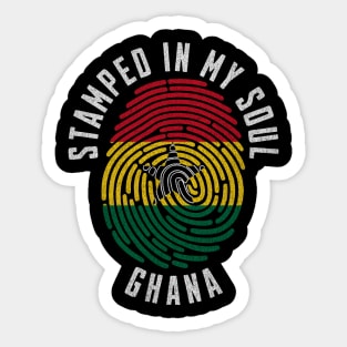 Stamped in My Soul Ghana Flag Design Ghanaian Pride Sticker